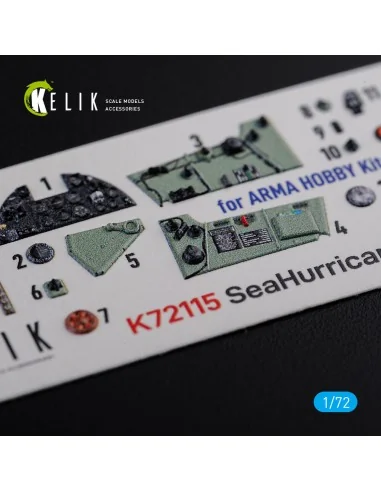 Sea Hurricane Mk I interior 3D decals for Arma Hobby kit, 1/72 - Ke...