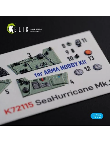 Sea Hurricane Mk I interior 3D decals for Arma Hobby kit, 1/72 - Ke...