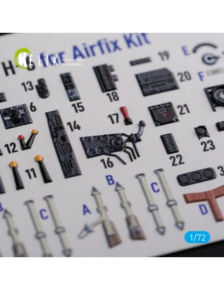 He-111 H6 interior 3D decals for Airfix kit, 1/72 - Kelik K72116