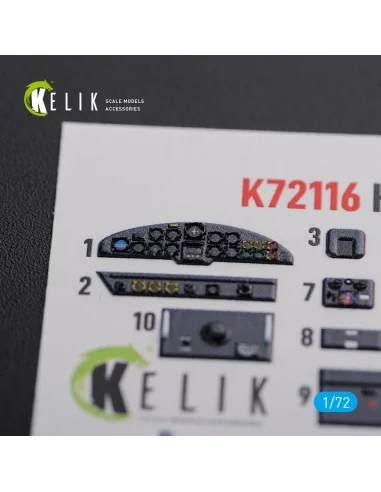 He-111 H6 interior 3D decals for Airfix kit, 1/72 - Kelik K72116