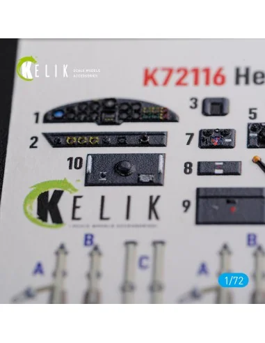 He-111 H6 interior 3D decals for Airfix kit, 1/72 - Kelik K72116