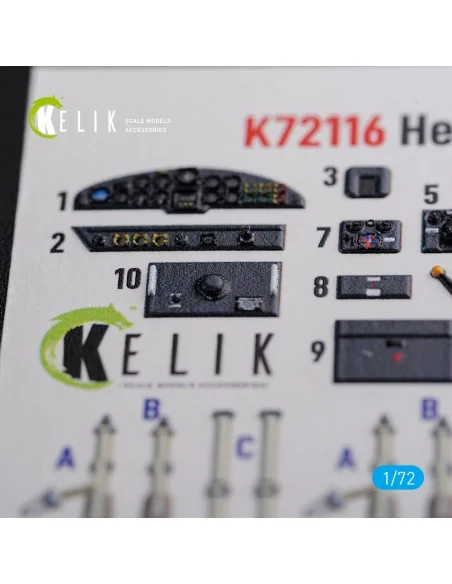 He-111 H6 interior 3D decals for Airfix kit, 1/72 - Kelik K72116