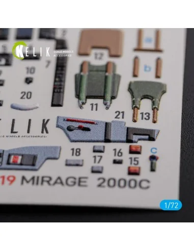 Mirage 2000C interior 3D decals forModelSvit kit, 1/72 - Kelik K72119