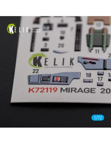Mirage 2000C interior 3D decals forModelSvit kit, 1/72 - Kelik K72119