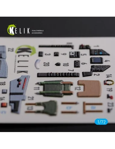Mirage 2000C interior 3D decals forModelSvit kit, 1/72 - Kelik K72119