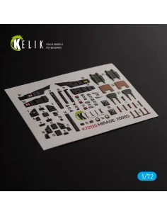 Mirage 2000D interior 3D decals forModelSvit kit, 1/72 - Kelik K72120