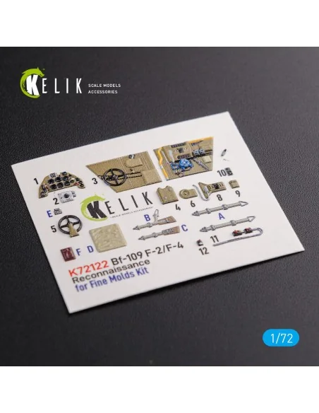 BF109-F2/F4 reconnaissance interior 3D decals for Fine Molds kit, 1...