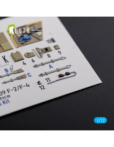 BF109-F2/F4 reconnaissance interior 3D decals for Fine Molds kit, 1...