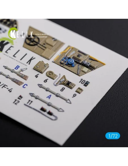 BF109-F2/F4 reconnaissance interior 3D decals for Fine Molds kit, 1...