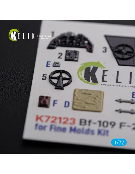 BF109-F2/F4 interior 3D decals for Fine Molds kit, 1/72 - Kelik K72123