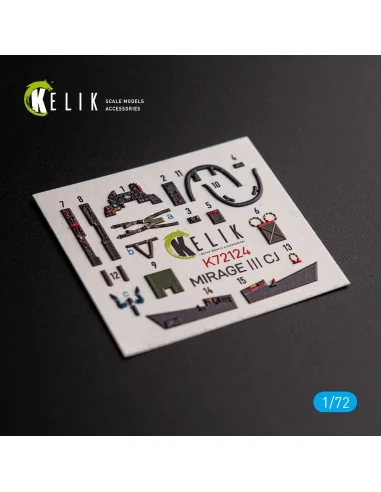 MIRAGE III CJ - interior 3D decals for SpecialHobby kit, 1/72 - Kel...