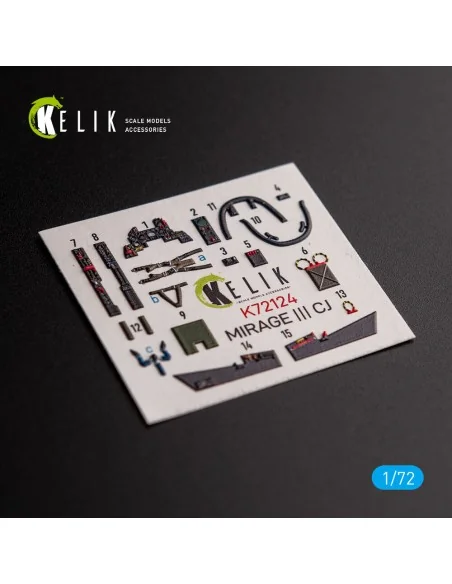 MIRAGE III CJ - interior 3D decals for SpecialHobby kit, 1/72 - Kel...
