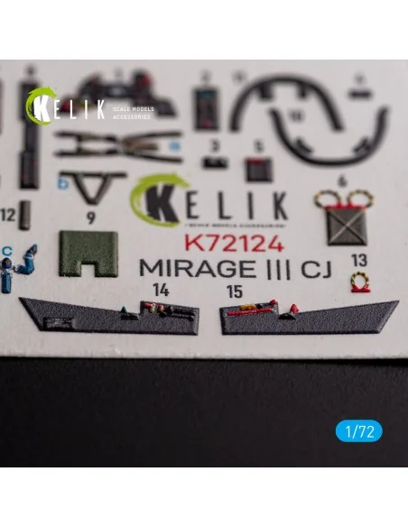 MIRAGE III CJ - interior 3D decals for SpecialHobby kit, 1/72 - Kel...
