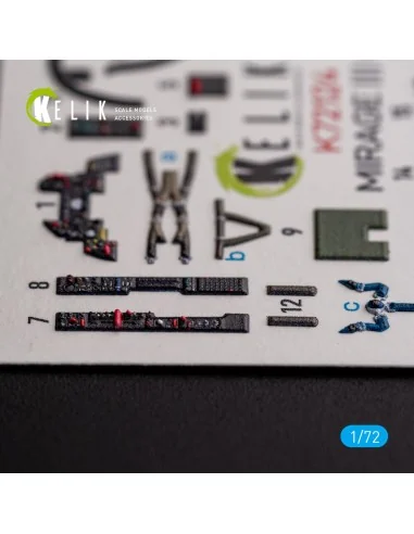 MIRAGE III CJ - interior 3D decals for SpecialHobby kit, 1/72 - Kel...