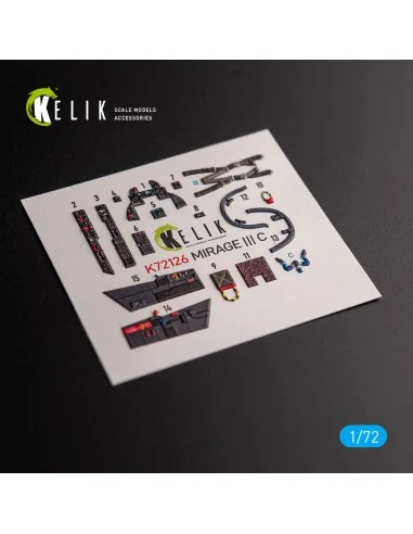 MIRAGE III C - interior 3D decals for Modelsvit kit, 1/72 - Kelik K...