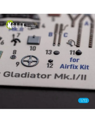Gloster Gladiator Mk.I/II - interior 3D decals for Airfix kit, 1/72...