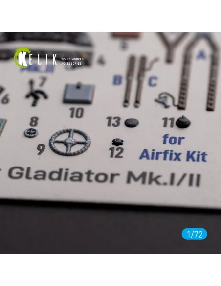 Gloster Gladiator Mk.I/II - interior 3D decals for Airfix kit, 1/72...