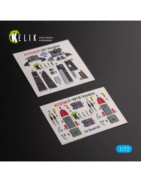 F-101 Voodoo - interior 3D decals for Revell kit, 1/72 - Kelik K72130