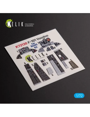 F-101 Voodoo - interior 3D decals for Revell kit, 1/72 - Kelik K72130