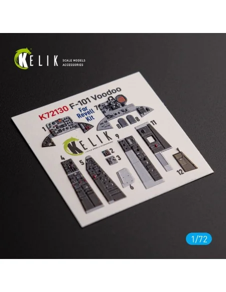 F-101 Voodoo - interior 3D decals for Revell kit, 1/72 - Kelik K72130