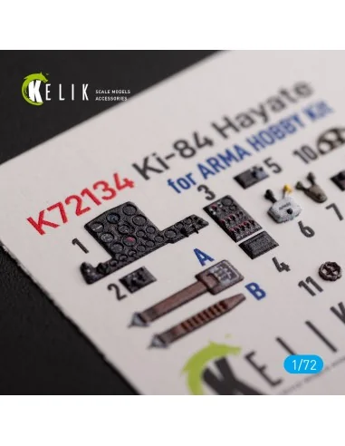Ki-84 Hayate - interior 3D decals for Arma Hobby kit, 1/72 - Kelik ...