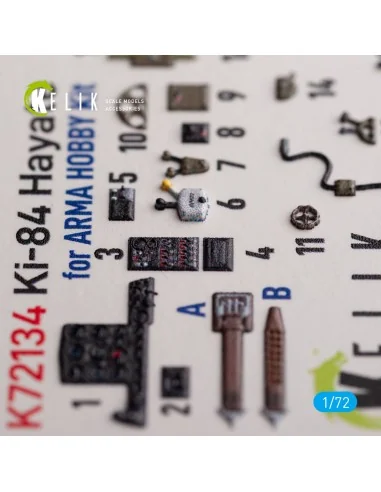 Ki-84 Hayate - interior 3D decals for Arma Hobby kit, 1/72 - Kelik ...