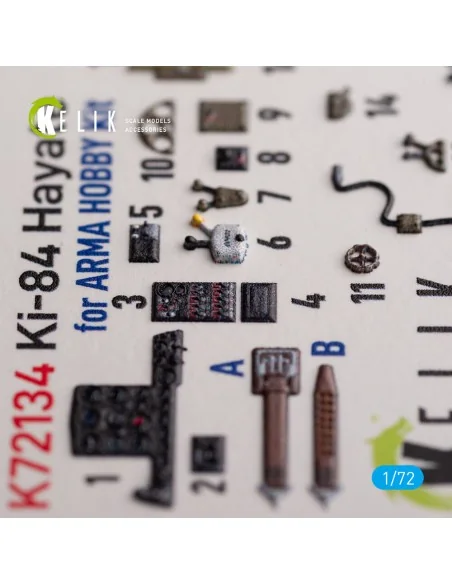 [NO_DESC] Ki-84 Hayate - interior 3D decals for Arma Hobby kit, 1/7...