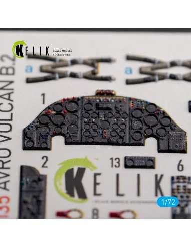AVRO VULCAN B.2 Front cockpit - interior 3D decals for Airfix kit, ...