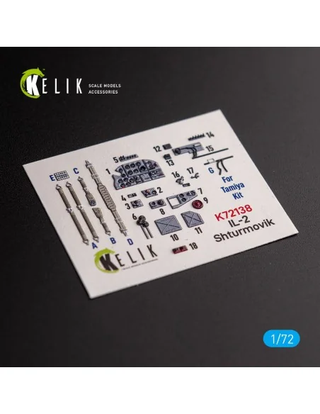 Il-2 Shturmovik - interior 3D decals for Tamiya kit, 1/72 - Kelik K...