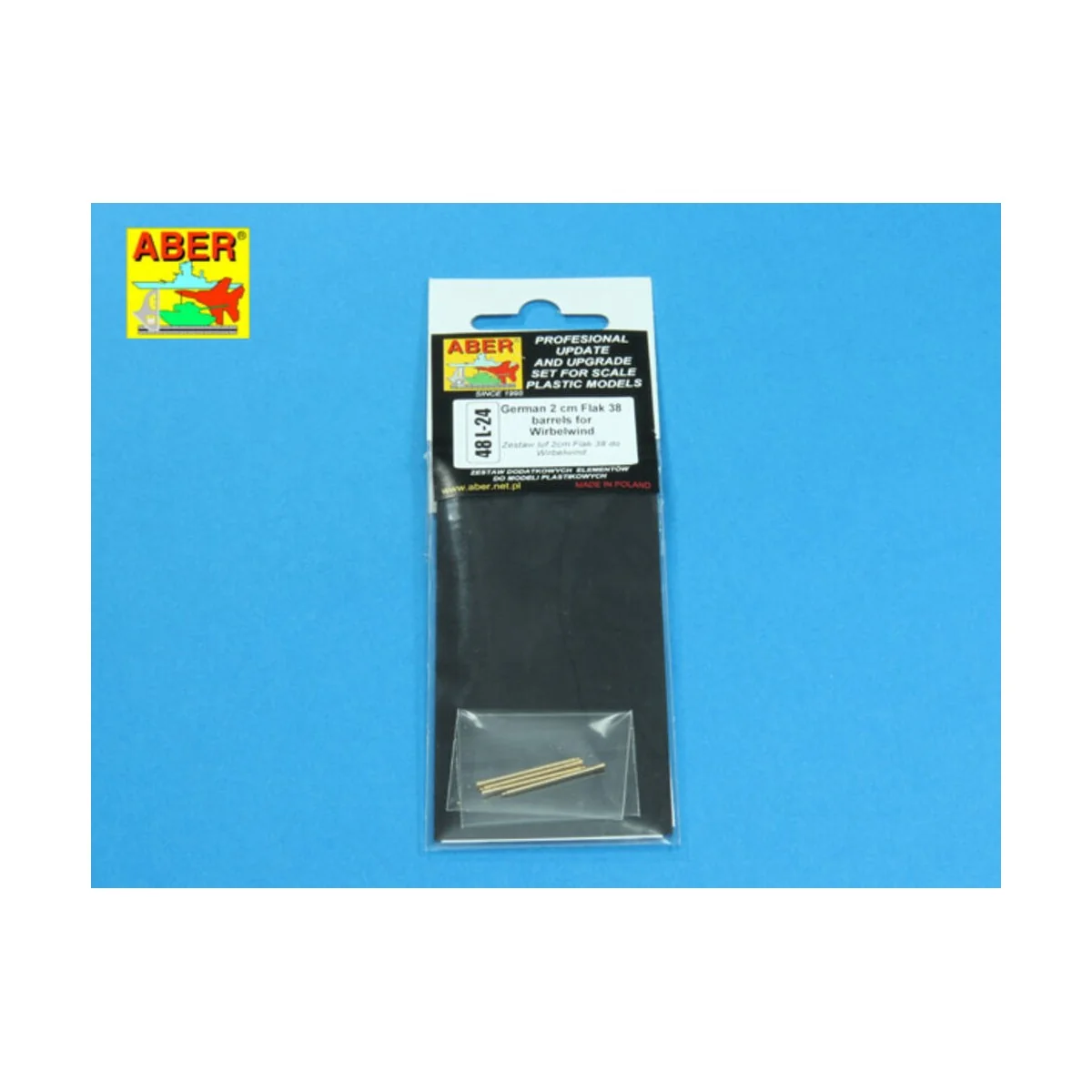 German Flak 38 barrels for Wirbelwind, 1/48 - Aber Models 48 L-24