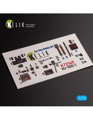 [NO_DESC] Ki-100-I - interior 3D decals for FineMolds kit, 1/72 - K...