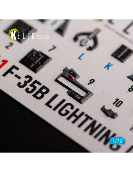 F-35B - interior 3D decals for Tamiya kit, 1/72 - Kelik K72141