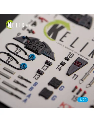 Me 163 B/S Komet - interior 3D decals for Hobby 2000/Academy kit, 1...