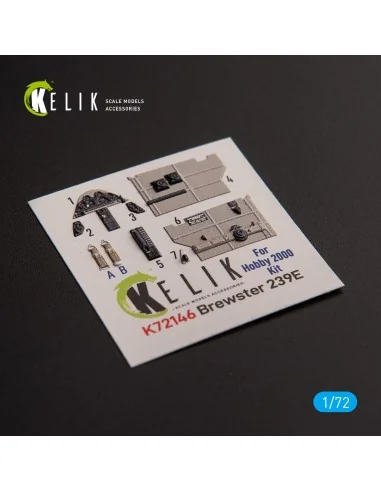 Brewster 239E - interior 3D decals for Hobby 2000/Hasegawa kit, 1/7...