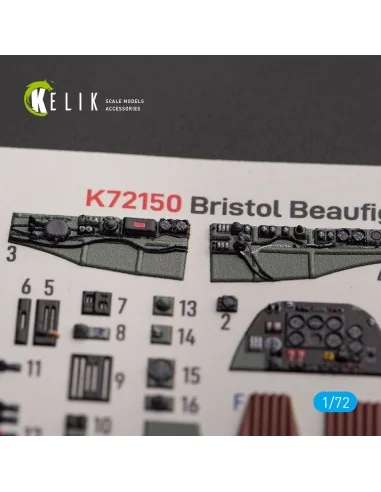 Bristol Beauhfighter TF.X - interior 3D decals for Airfix kit, 1/72...