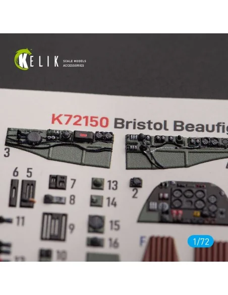 Bristol Beauhfighter TF.X - interior 3D decals for Airfix kit, 1/72...