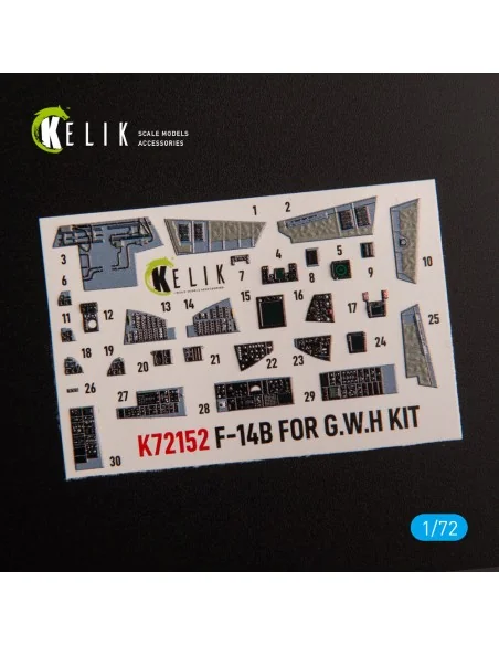 [NO_DESC] F-14B - interior 3D decals for GWH kit, 1/72 - Kelik K72152