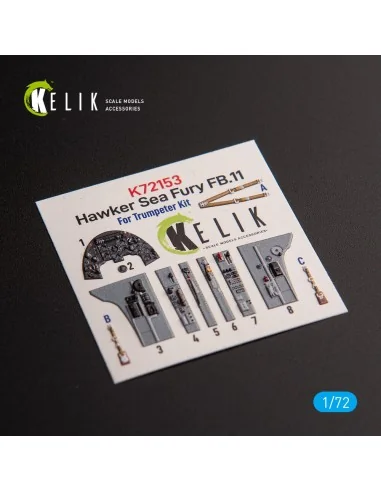 Hawker Sea Fury FB.11 - interior 3D decals for Trumpeter kit, 1/72 ...