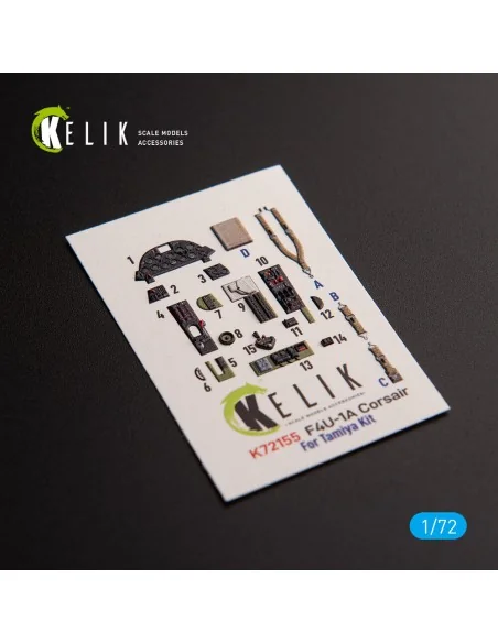 F4U-1A Corsair - interior 3D decals for Tamiya kit, 1/72 - Kelik K7...