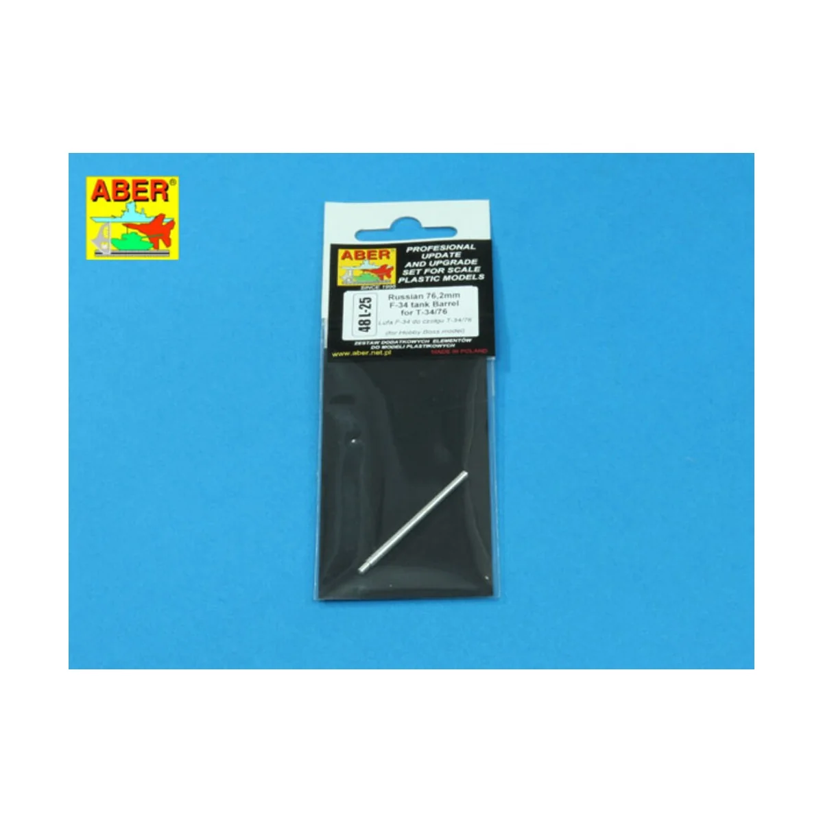 Russian 76, 2mm F-34 tank Barrel for T-34/76, 1/48 - Aber Models 48...