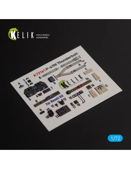 P-47M Thunderbolt- interior 3D decals for Revell kit, 1/72 - Kelik ...