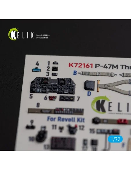 P-47M Thunderbolt- interior 3D decals for Revell kit, 1/72 - Kelik ...