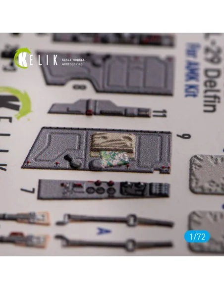 L-29 Delfin - interior 3D decals for AMK kit, 1/72 - Kelik K72162