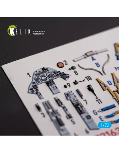 F.2A Lighting - interior 3D decals for Airfix kit, 1/72 - Kelik K72163
