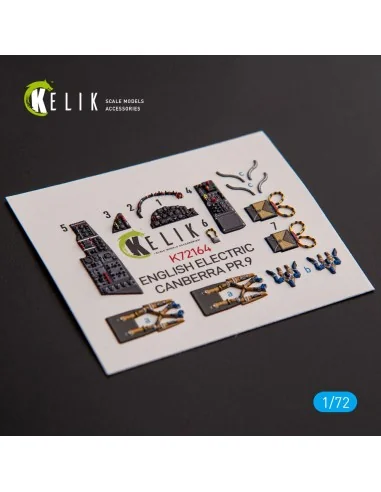English Electric Canberra PR.9 - interior 3D decals for Airfix kit,...