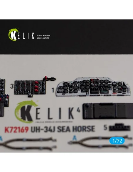UH-34J SEA HORSE - interior 3D decals for Italeri kit, 1/72 - Kelik...
