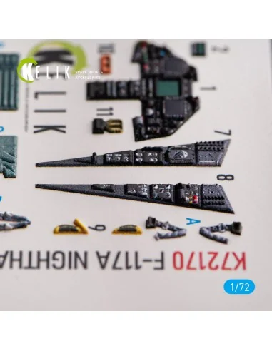 [NO_DESC] F-117A NIGHTHAWK - interior 3D decals for Hasegawa kit, 1...