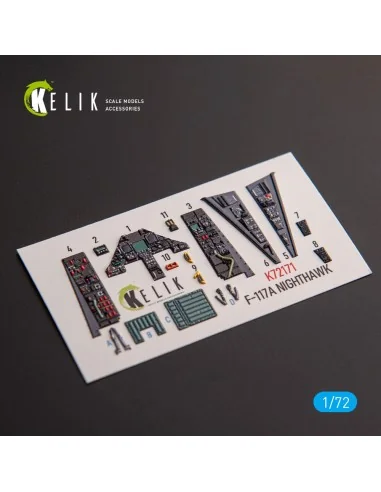 F-117A NIGHTHAWK - interior 3D decals for Academy kit, 1/72 - Kelik...