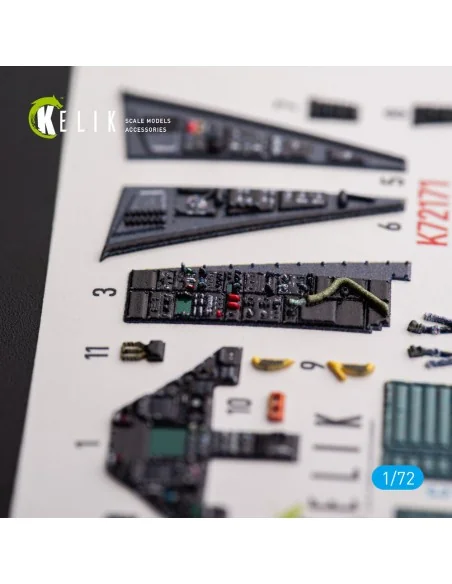 F-117A NIGHTHAWK - interior 3D decals for Academy kit, 1/72 - Kelik...