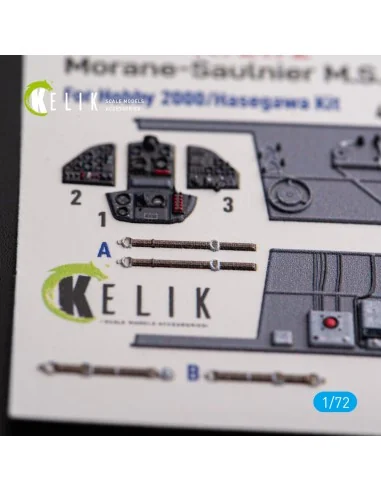 Morane-Saulnier M.S.406 - interior 3D decals for Hobby 2000/Hasegaw...